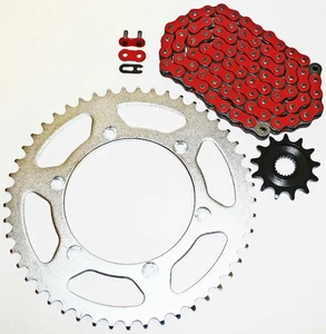 Red Chain And Sprocket fits 2007-2013 Yamaha WR250F 250 F 14/51 116L - Picture 1 of 4