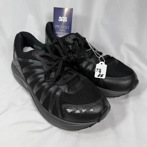 SAS Pursuit Schuhe Herren Größe 7,5 EE DOPPELWEITE schwarz Mesh Leder Komfort Vibram - Bild 1 von 10