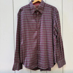 ROBERT GRAHAM—Langarmhemd lila & grau gestreift—Herren 2XL (18,5 x 37)—Sehr guter Zustand+ - Bild 1 von 13