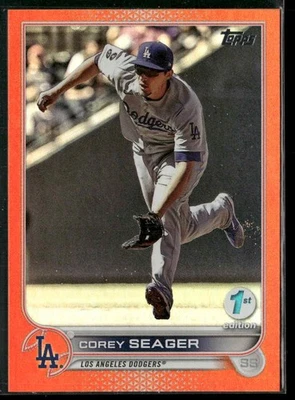 2022 Topps 1st Edition #301 Corey Seager Orange Foil #/75 - Image 1 of 2