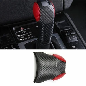 For Porsche Panamera 2010-2016 Red Black Leather Center Gear Shift Lever Knob 1* - Picture 1 of 6