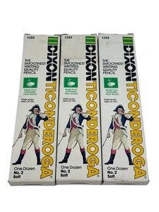 3 boxes 36pc Dixon Ticonderoga Ethan Allen No 2 Soft Pencils! Model 1388 USA New - Picture 1 of 3