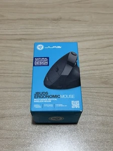 JLab JBuds 2.4G Wireless, Bluetooth Vertical Ergonomic Optical Mouse, Black - Picture 1 of 4