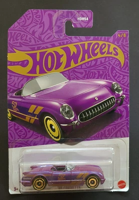 Corvette 2025 Hot Wheels '55 púrpura 57 aniversario 4 de 6 Foto 1 de 4