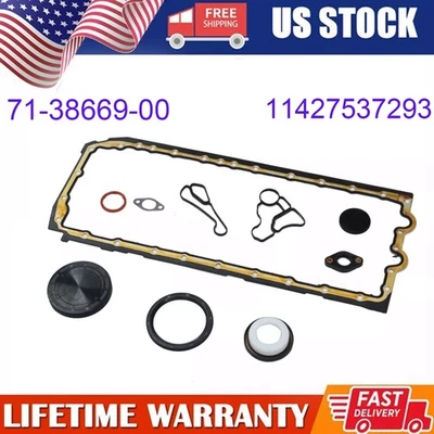 New Oil Pan Gasket & Oil Cooler Seal Set For BMW M135i 335i 435i 535i X5 X6 N55 Foto 1 de 4
