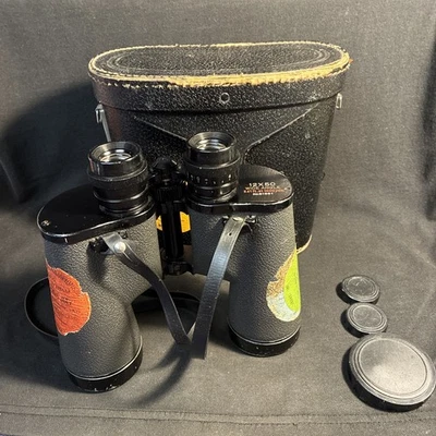 Binoculars,12 X 50 Wide Angle,vintage,japan.Golf Championship1970’s Stickers On. - Image 1 of 4