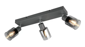 Luminaires de réalité poutre spot Cadix R81783042 métal anthracite verre chrome bedam... - Photo 1/7