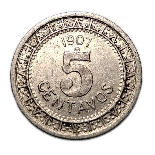 Mexico 1907  Cinco Centavos    245-245 - Image 1 of 4