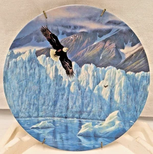 Eagle Plate W S George Icy Majesty Alaska Last Frontier Bradford Exchange - Imagen 1 de 8