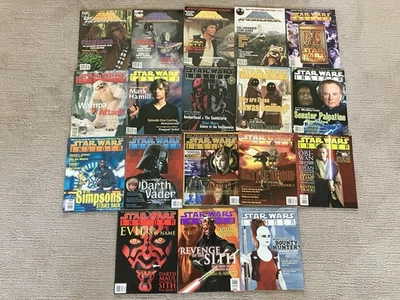 LOT OF 18 VINTAGE 1990'S 1996-1999 STAR WARS INSIDER MAGAZINE MAGAZINES NICE! - Image 1 of 4