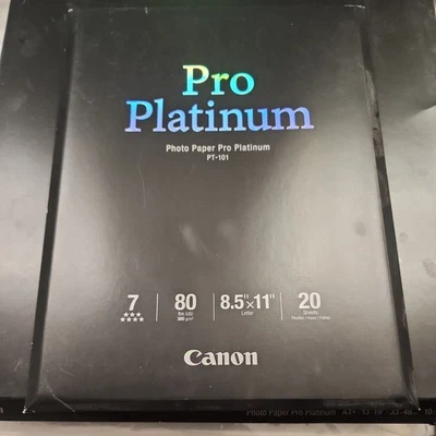 佳能 Pro 白金 高光相纸 (8.5x11) 20 张 全新/全新 — 第 1/4 张图片