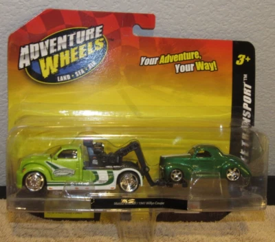 Wrecker Tow Truck & 1941 Willy's Coupe - 2011 Maisto Adventure Wheels - Image 1 of 2
