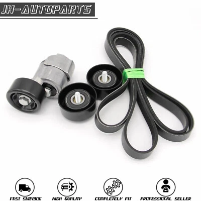 Serpentine Belt Tensioner Pulley Kit For 2006-10 Hyundai Sonata Kia Optima Rondo Foto 1 de 4