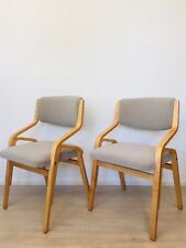 Vintage Dining Birch Chairs by Ludvik Volak 1960's Set of 2