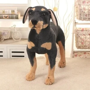 32cm Lifelike Rottweiler Dog Plush Toy Realistic Stuffed Animal Perfect Gift - Picture 1 of 7