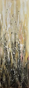 Pinturas abstractas originales modernas salpicaduras sobre lienzo arte de pared decoración 47,2"x15,7" - Imagen 1 de 16