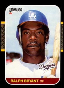 1987 Donruss #587 Ralph Bryant RC Rookie Dodgers 