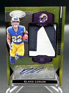2024 Certified - Blake Corum Freshman Fabric Mirror Signatures Gold Etch 03/10 - Picture 1 of 5