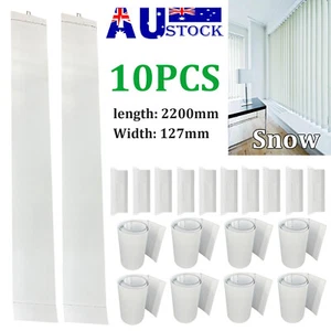 10x Vertical Blind Replacement Slats In Sunset 127mm With Hanger & Bottom Weight - Picture 1 of 13