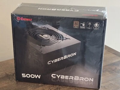 ECB500AWT Enermax CyberBron 500 Watts 120-230V AC ATX 12V 80-Plus Bronze Interna - Image 1 of 4