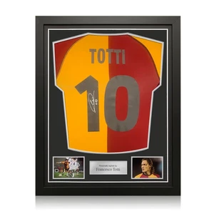Francesco Totti Signed AS Roma 2001-02 Football Jersey. Standard Frame - Picture 1 of 4