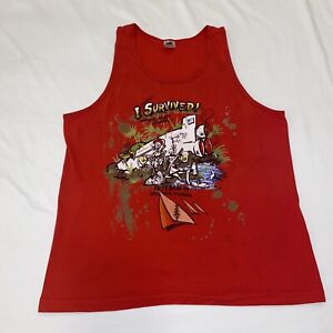 Vintage 1995 Orlando Florida FL Tank Top Shirt Space Shuttle Gators Snake Mens L