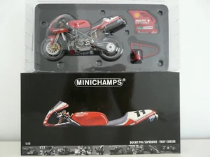 MINICHAMPS 1:12 TROY CORSER 1999 SIGNED DUCATI 996 122991201 - Picture 1 of 2