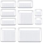 9 Pcs Clear Drawer Organizer Trays Assorted 4-Size Drawer Dividers,4983