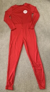 Elf On The Shelf  Red One Piece Jumpsuit Costume Adult Large*mark on  Bottom leg - Picture 1 of 7