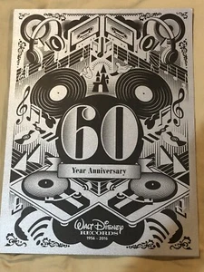 Walt Disney 60th Anniversary Poster Walt Disney Records Promo Promotion - Bild 1 von 2