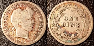 United States - Barber Dime Silver 1905 ! KM#113 - Picture 1 of 1