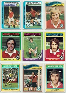 MANCHESTER UTD signed Topps Football set 1976 1977 1978 1979 Pick your card - Picture 1 of 45