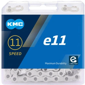 KMC E-bike Chain E11 Silver 11 Speed 122 Links Bike Parts Nickel Plated - Picture 1 of 1
