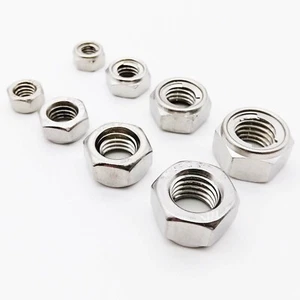 M3-M16 SUS304 Prevailing Torque Type All Metal Insert Hex Hexagon Self Lock Nut - Picture 1 of 6