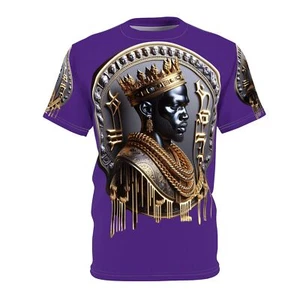 T-shirt unisex viola Empire Rex taglio e cucito (AOP) - Foto 1 di 5