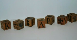  Group Wood Chatterblocks  ABC Block Alphabet Pictures Animals - Picture 1 of 12