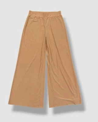 Ny Collection Women's Beige Pull On Wide Leg Palazzo Pants Petite Size PM - Image 1 of 3