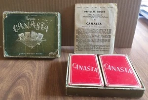 1950s Blackstone Canasta Unabridged Rules Playing Card Set 100% Complete w/rules - Picture 1 of 4