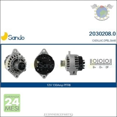 Alternatore Sando per CADILLAC BLS OPEL VECTRA C SAAB 9-5 9-3 - Immagine 1 di 3