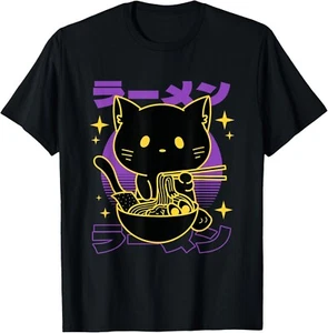 Ramen Cat Japanese T-Shirt - Picture 1 of 2
