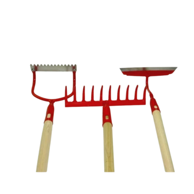 Polar-Set Garden-Shark Unkrauthacke mit Edelstahl-Klinge Rechen Harke mit Stiel - Bild 1 von 4