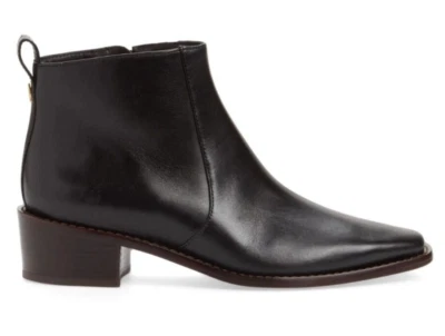 Tory Burch Women's Zipper Ankle Boot 45mm Bootie in Black Leather Size 10 - Image 1 of 4
