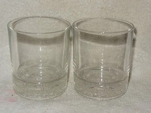 Pair Crown Royal Weighted Bottoms Whiskey Glasses Emblem on Bottom-Made in Italy - Picture 1 of 4