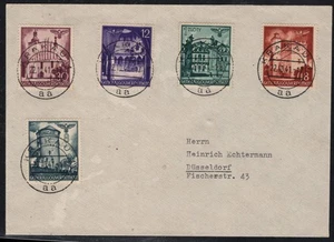 POLAND 1941 WWII GERMANY GENERAL GOVT, FDC, BUILDINGS SC#OS1/N58,N61,N65,N67,N72 - Picture 1 of 7