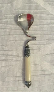 Vintage Caviar Spoon Cream Handle With Sterling Silver Overlay -Stainless - Picture 1 of 4