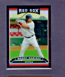 2006 TOPPS CHROME BLACK REFRACTOR PARALLEL #23 MANNY RAMIREZ RED SOX SP #/549 - Picture 1 of 2