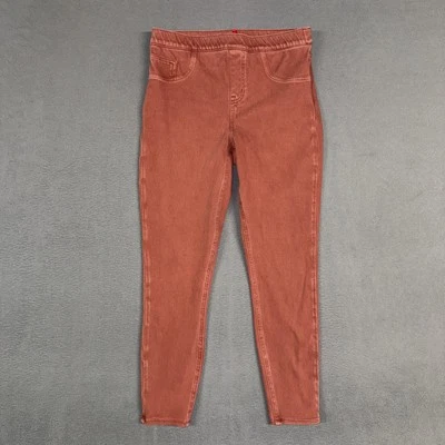 Pantalones de mezclilla Spanx para mujer L grandes rosa rosa ajustados al tobillo algodón elástico Foto 1 de 4