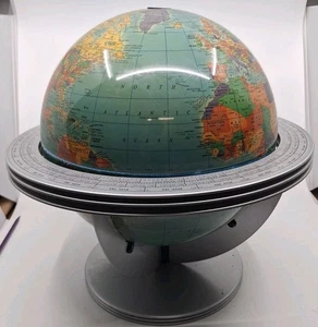 Globo terráqueo Cram Classica Classroom World con soporte de metal con guía de medidas hecho en EE. UU. - Imagen 1 de 11