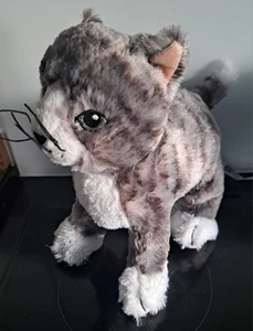 IKEA Lilleplutt Baby Grey White Cat/Kitten Cuddly Stuffed Animal Toy - Picture 1 of 3