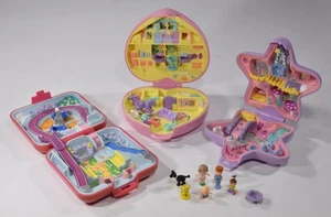 3x alte POLLY POCKET SPIELDOSE Bluebird 1989-1994 Miniatur Spielwelt Puppenhaus - Bild 1 von 8